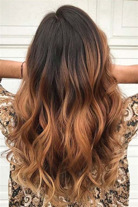 ombre caramel brown